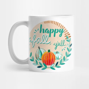 Happy Fall, Y’all - Orange & Teal Mug